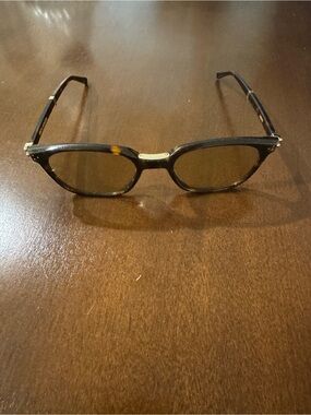 GENTLE MONSTER Tortoiseshell Frame Sunglasses with Amber Lenses